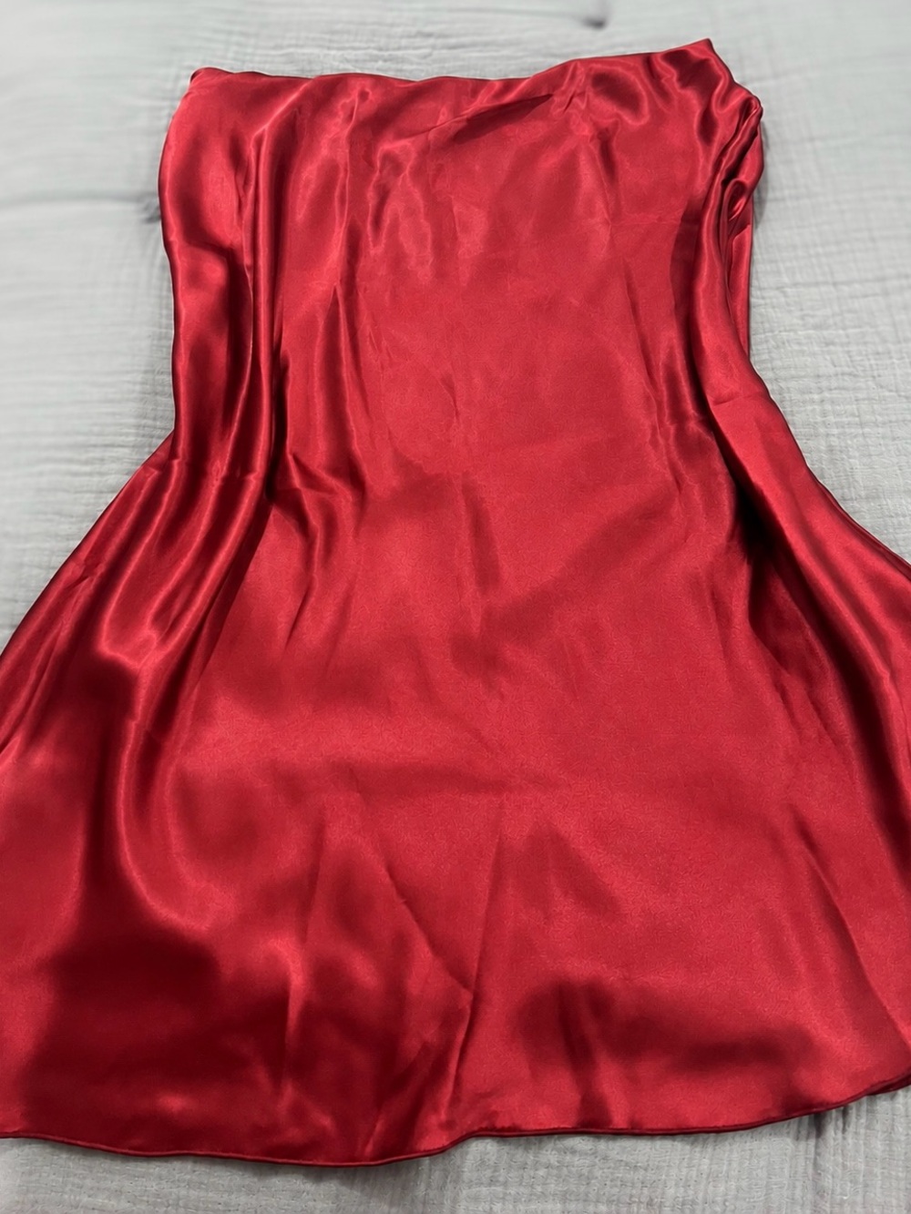 Nicole Miller Burgundy Satin Midi Skirt – size XL NWOT